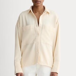 Everlane The Boxy Overshirt Long Sleeve‎ Button Down Shirt Buttersoft Large